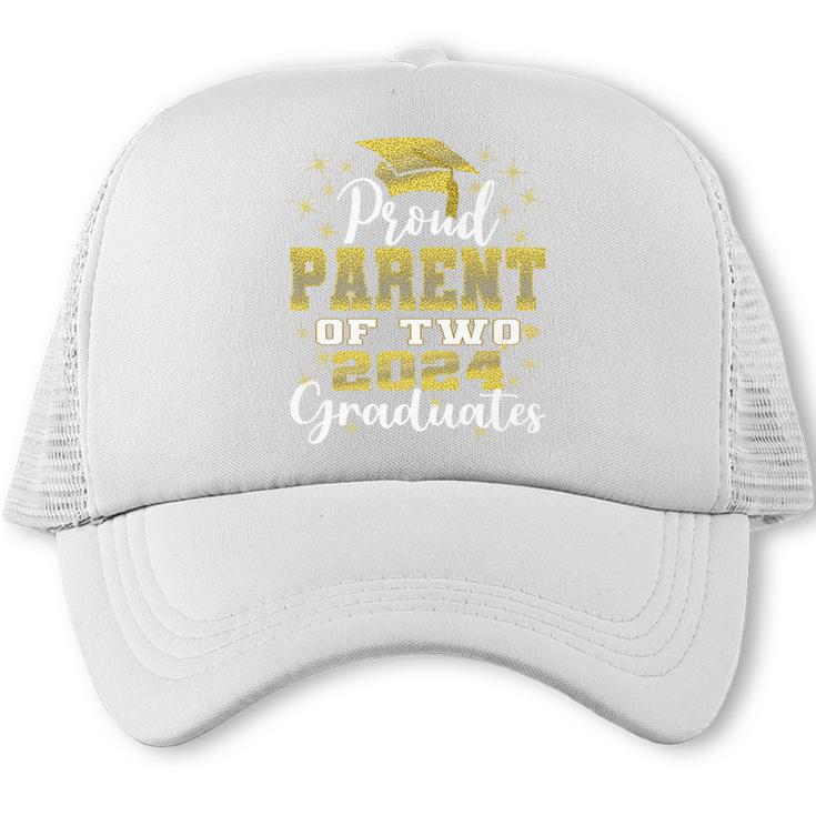 Proud Parent Of Two 2024 Graduate Class 2024 Graduation Premium Trucker Cap