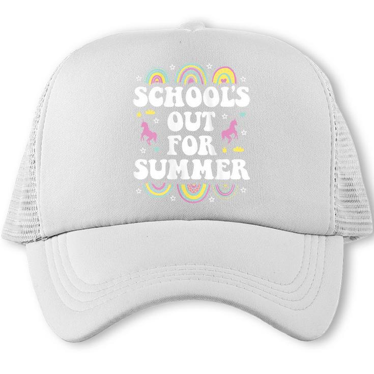 School's Out For Summer Unicorn Graduation Teacher Student Trucker Cap