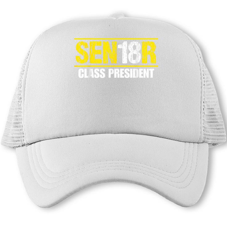 Senior 2018 Class President-School Colors Graduation Trucker Cap