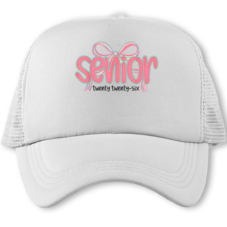 Senior 2026 Coquette Pink Bow Graduation 2026 Class Of 2026 Trucker Cap