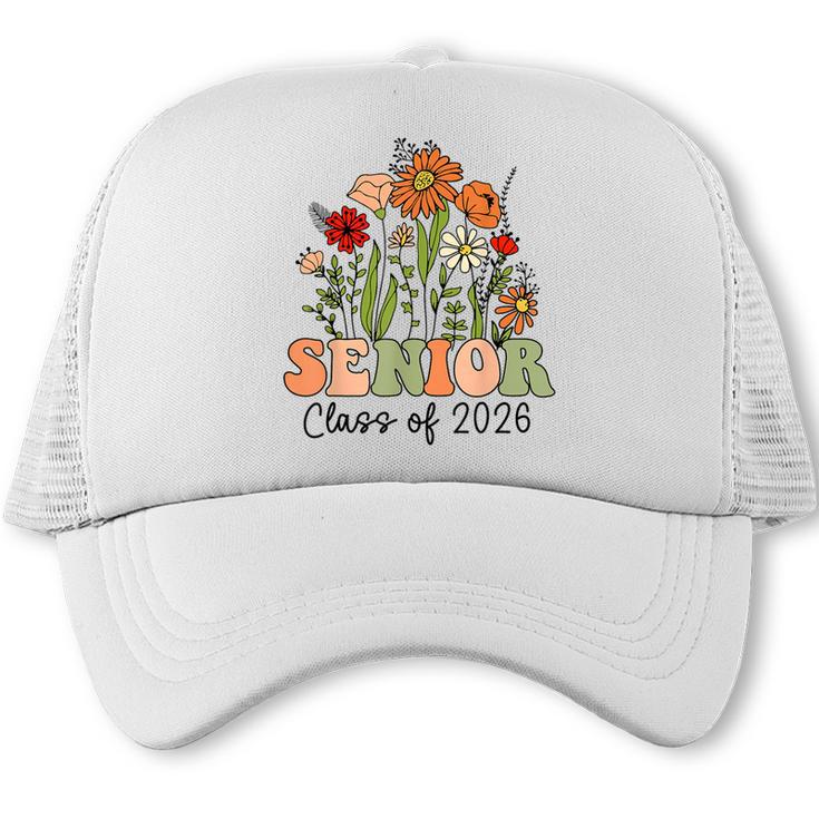 Senior 2026 Graduate Class Of 2026 Wildflowers Graduation Trucker Cap