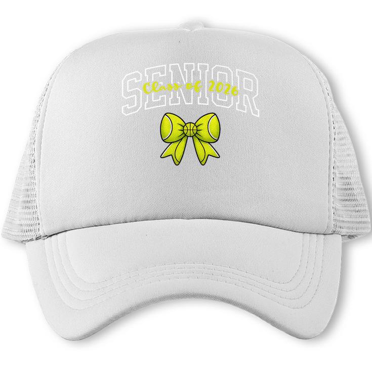 Senior Class Of 2026 Tennis Coquette Bow Graduation Premium Trucker Cap