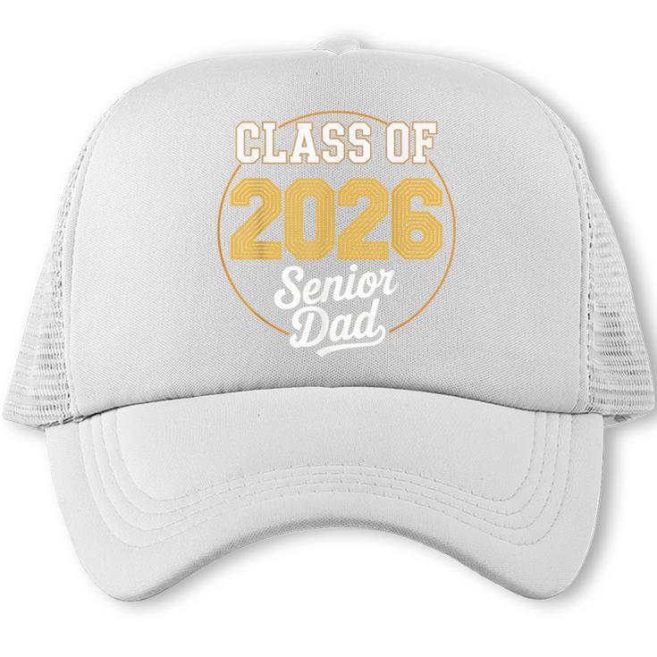 Senior Dad Class Of 2026 Purple Retro Vintage Graduation Trucker Cap