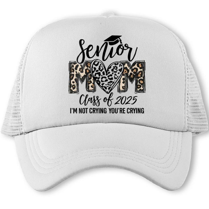 Senior Mom Class Of 2025 Senior Mama 2025 Leopard Graduation Trucker Cap