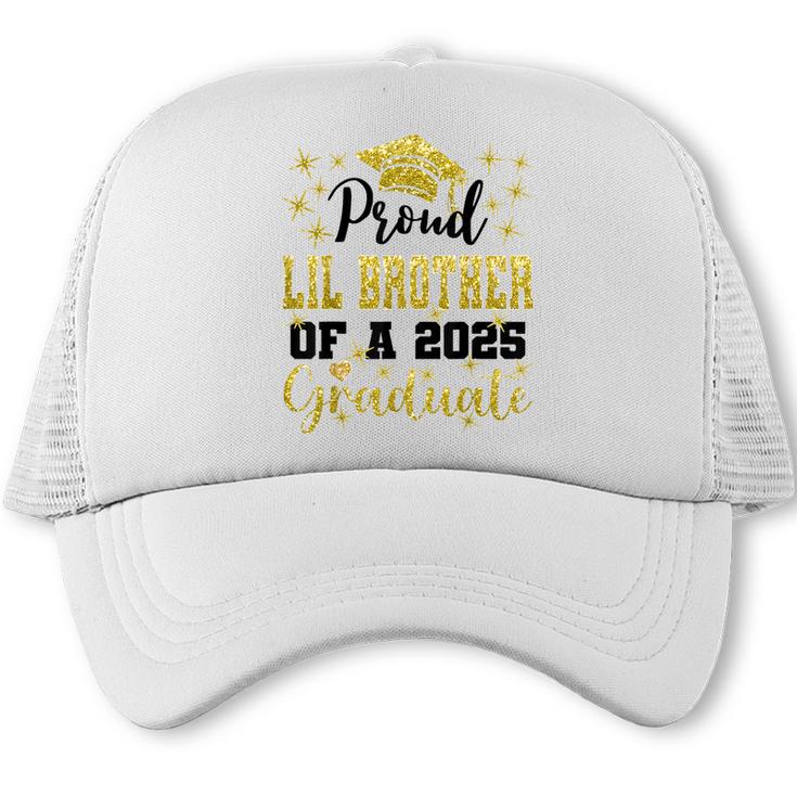 Super Proud Little Brother 2025 Graduate Graduation Family Trucker Cap