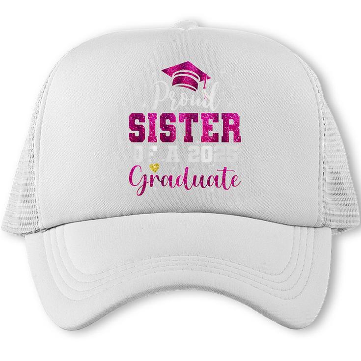 Super Proud Sister Of 2025 Graduate Senior Graduation Family Premium Tri-Blend Trucker Cap