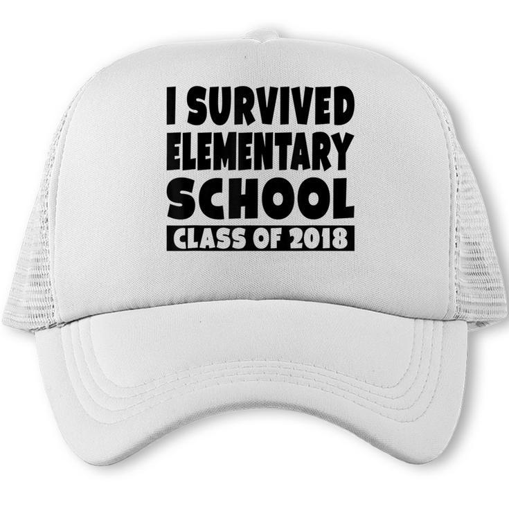 I Survived Elementary School Class Of 2018 Graduation Shirt Trucker Cap