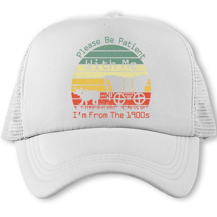 Vintage Sunset Please Be Patient With Me I'm From The 1900s Premium Trucker Cap