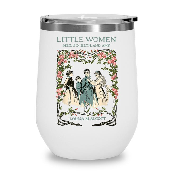 Alcott Little Women Characters Literature Book Illustration Wine Tumbler