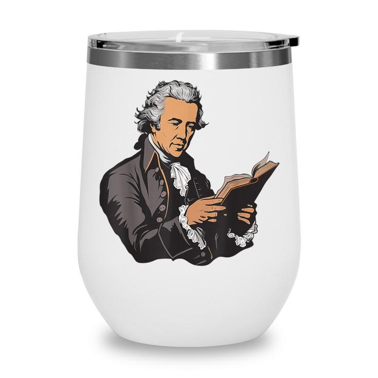 Alexander Hamilton Reading A Book Wine Tumbler