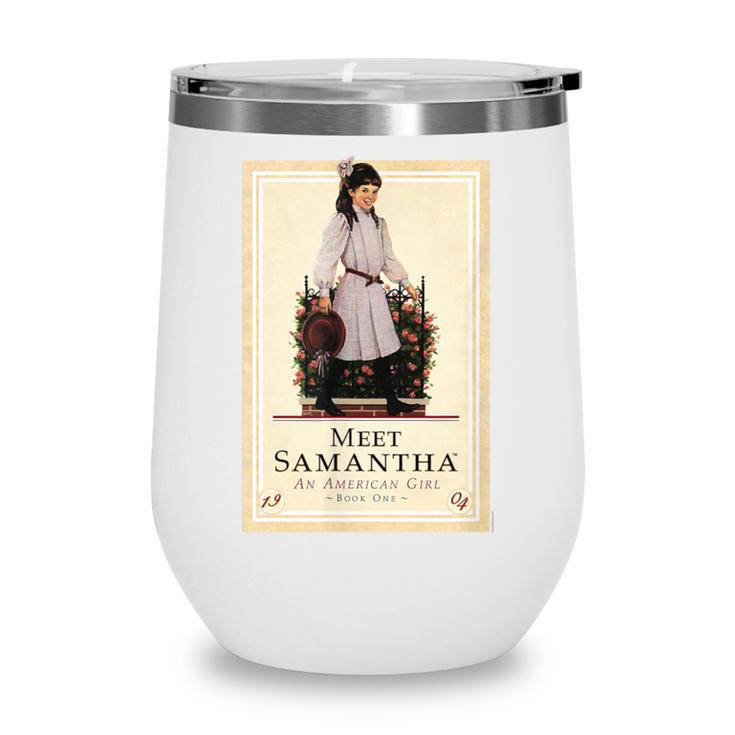 American Girl Meet Samantha Book Cover Wine Tumbler