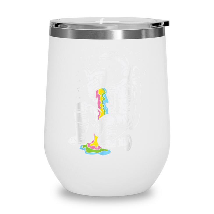 Astronaut Reading Book Space Galaxy Bookworm Men Women Kids Wine Tumbler