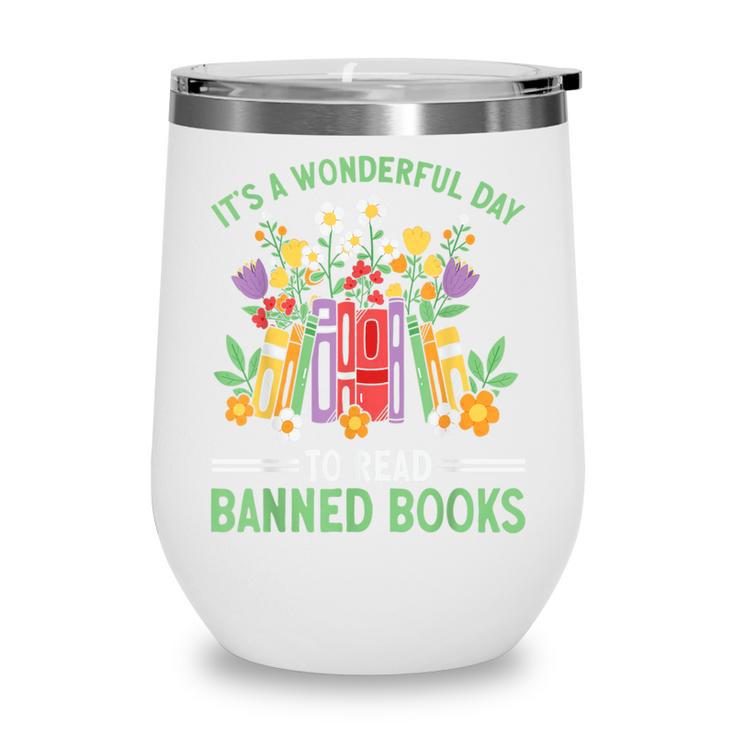 Banned Books Week Librarian Reading Wine Tumbler