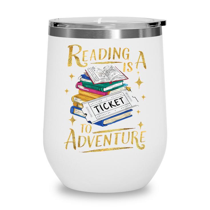 Book Adventure Library Student Teacher Book Wine Tumbler