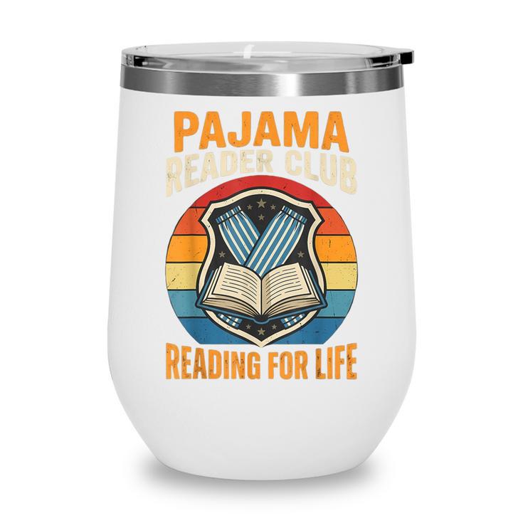 Book And Pajamas Reading Bedtime Wine Tumbler