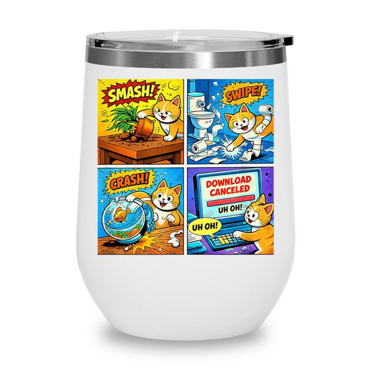 Comic Reader Comic Book Merch Vintage Reading Comic Books Wine Tumbler