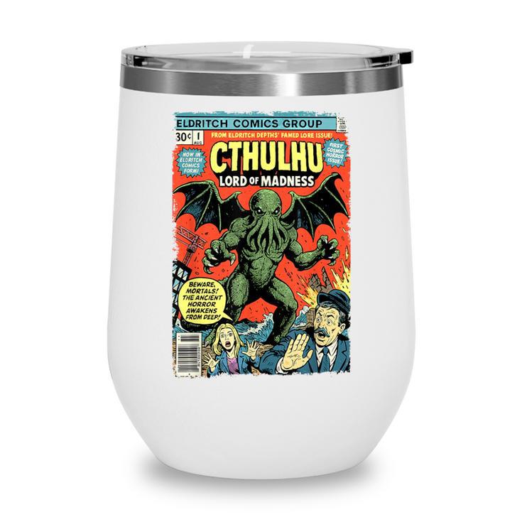 Cthulhu Lord Of Madness Vintage Comic Book Cover Wine Tumbler