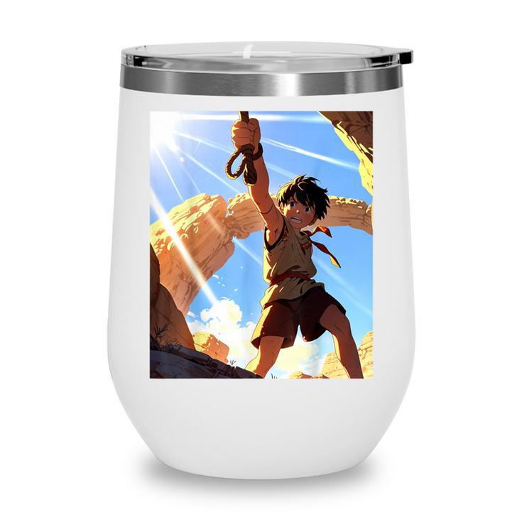 David And Goliath Bible Book Samuel King David Anime Manga Wine Tumbler