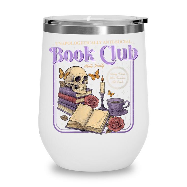 Introverted Romance Unapologetically Anti-Social Book Club Wine Tumbler