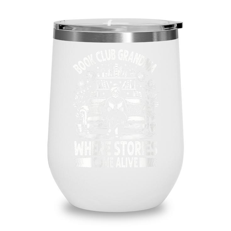 Literary Grandma Reading Club Book Lover Story Enthusiast Wine Tumbler