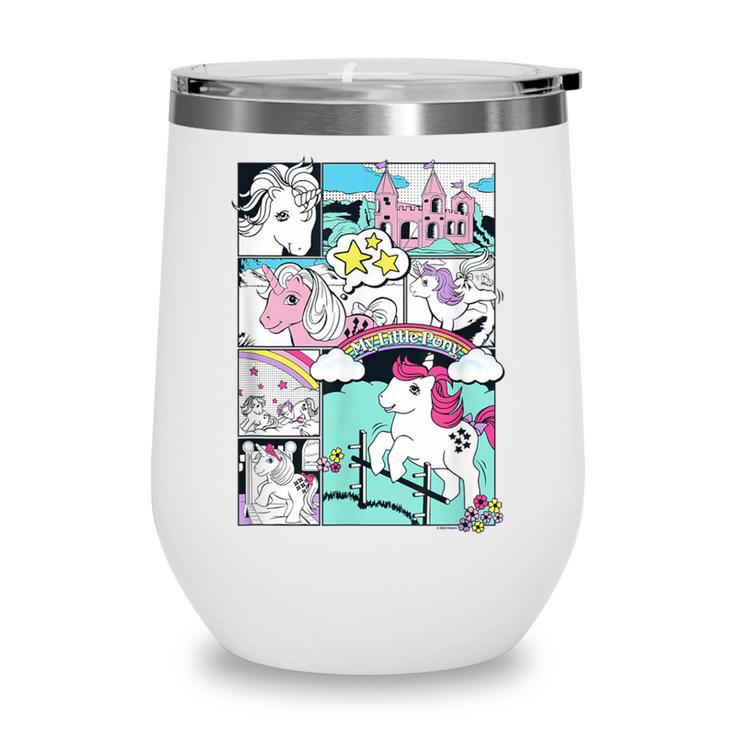 My Little Pony Classic Vintage Rainbow Castle Comic Book Wine Tumbler