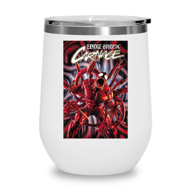 Marvel Spider-Man Eddie Brock Carnage Comic Book Cover Wine Tumbler