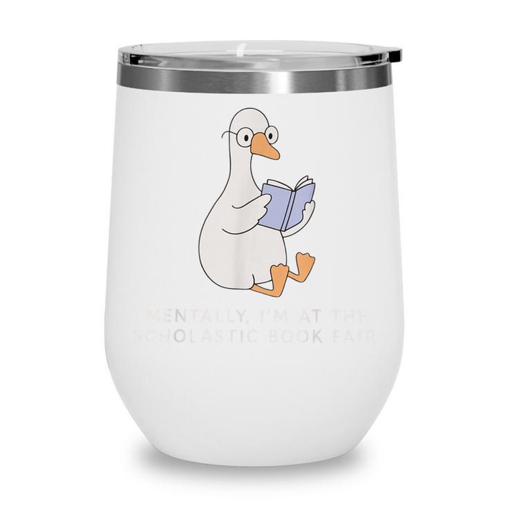 Mentally At The Scholastic Book Fair Retro Vintage Trendy Wine Tumbler