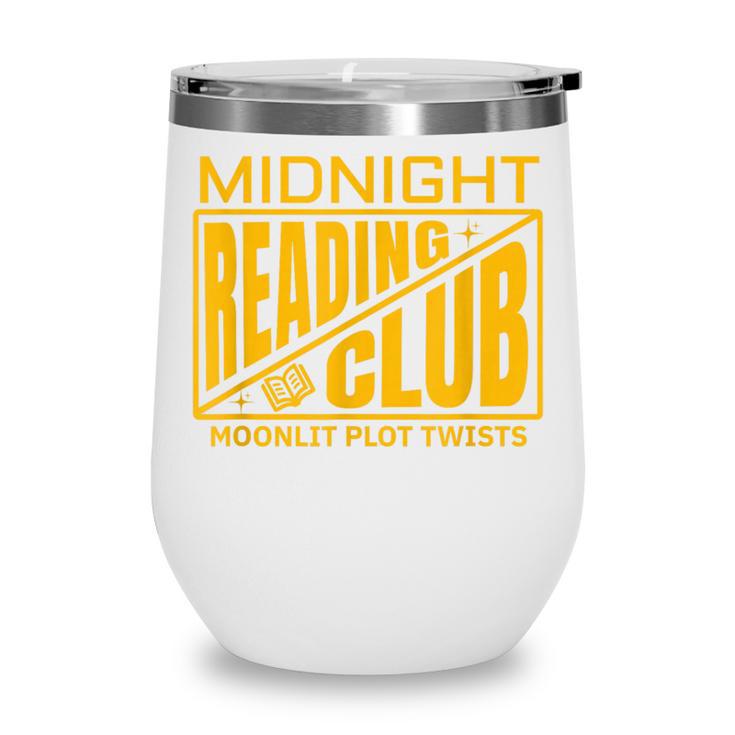 Midnight Reading Club Night Owl Book Readers Wine Tumbler