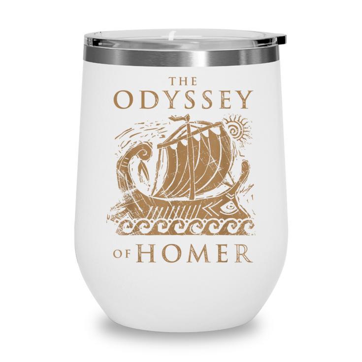 Odisea Soulz Iliad Odyssey Homer Ancient Greek History Book Odyssey Small Wine Tumbler