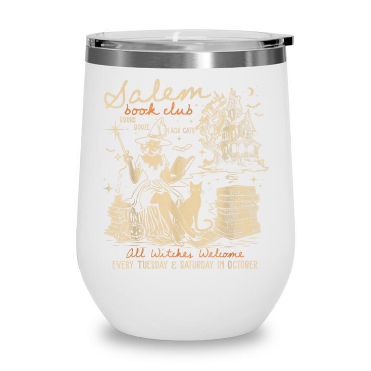 Salem Book Club Witches Witchy Witch Spooky Season Halloween Wine Tumbler