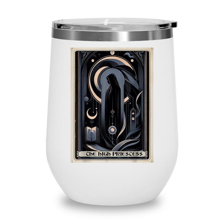 Tarot Cards Guide Book Esoteric Mysticism Clothing The High Priestess -Adults Small Classic Fit Short Sleeve Wine Tumbler