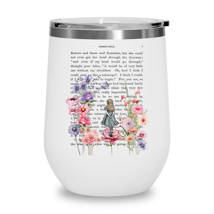 Wonderland Garden & Vintage Textbook Wine Tumbler