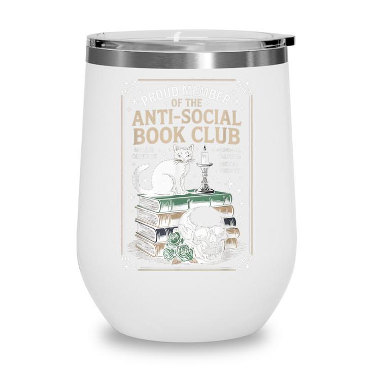 Anti-Social Book-Club Cat Graphic Wine Tumbler Anti-Social Book-Club Cat Graphic Wine Tumbler