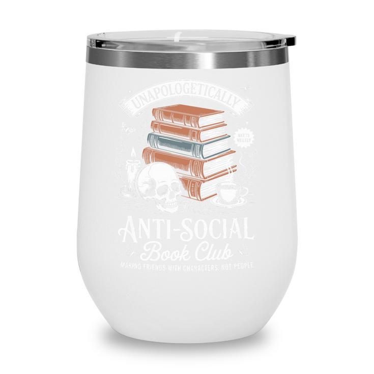 Anti-Social Book Club Reader Books & Coffee Dark Academia Premium Tri-Blend Wine Tumbler