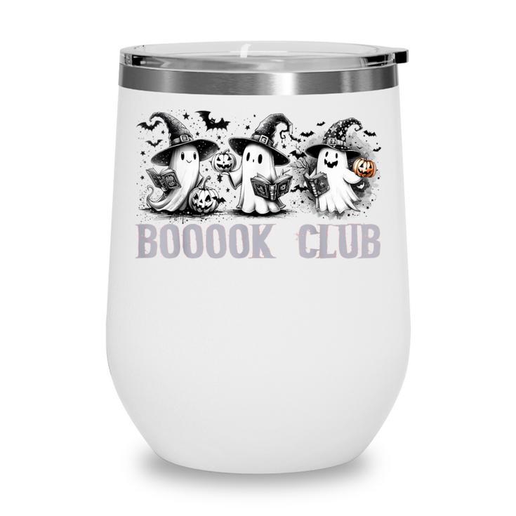 Boo Ghost Books Book Club Halloween Women School Teacher Wine Tumbler