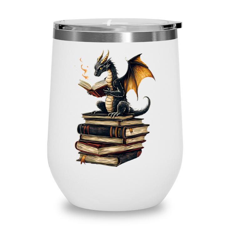 Book Dragon Wine Tumbler