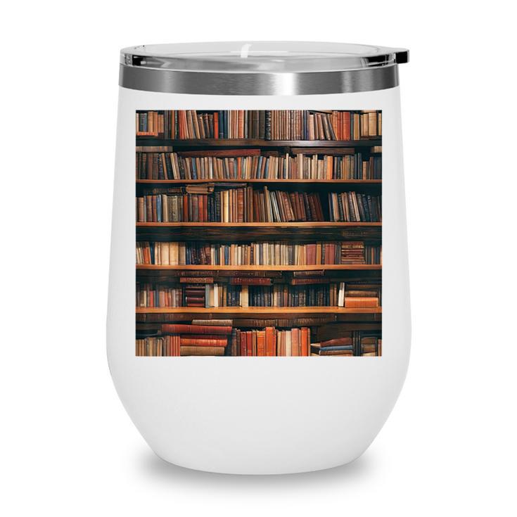 Book Book Shelves Library Wine Tumbler