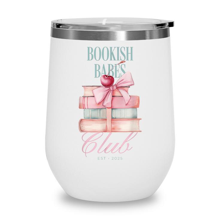 Bookish Babes Club Cute Pink Book Stack With Bow Wine Tumbler Bookish Babes Club Cute Pink Book Stack With Bow Wine Tumbler
