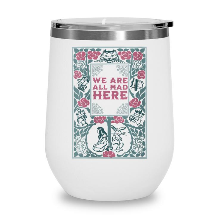 Cheshire Cat Alice In Wonderland Vintage Book Wine Tumbler