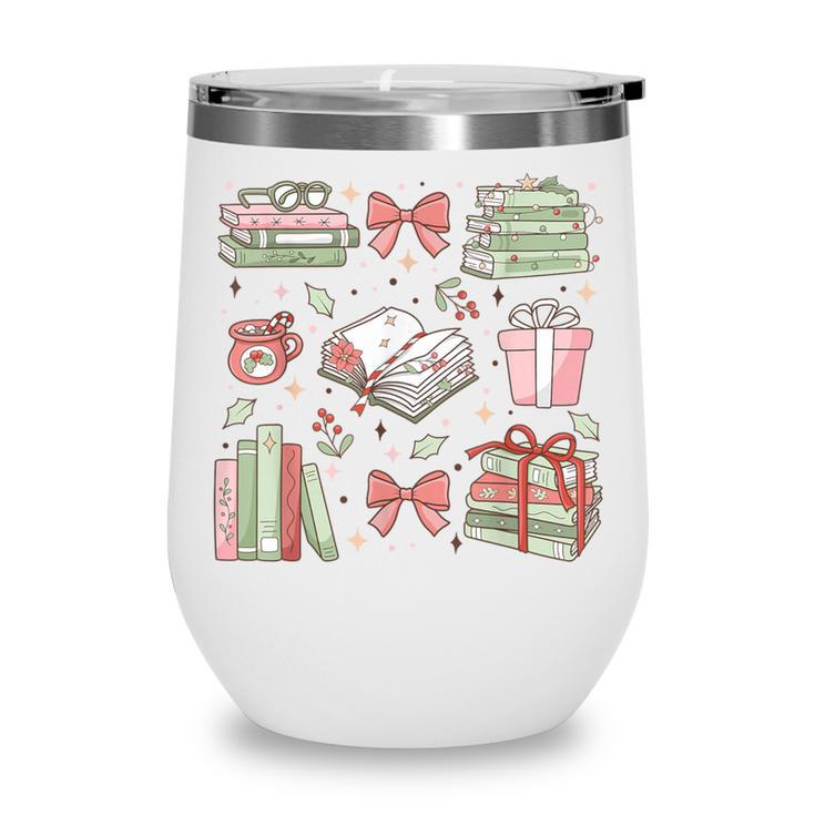 Christmas Book Lover Reading Reader Men Women Kids Xmas Wine Tumbler