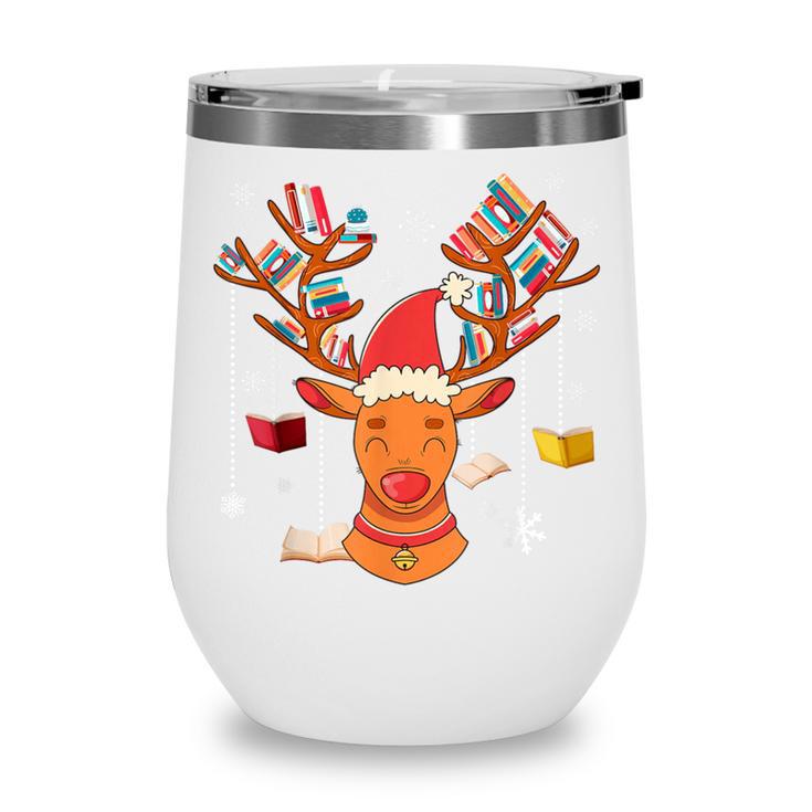 Christmas Librarian Reindeer Xmas Book Teachers Love Reading Wine Tumbler Christmas Librarian Reindeer Xmas Book Teachers Love Reading Wine Tumbler