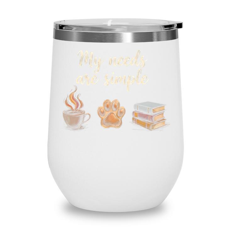 Coffee Paw Print Book Lover Reading Simple Life Bookworm Premium Tri-Blend Wine Tumbler