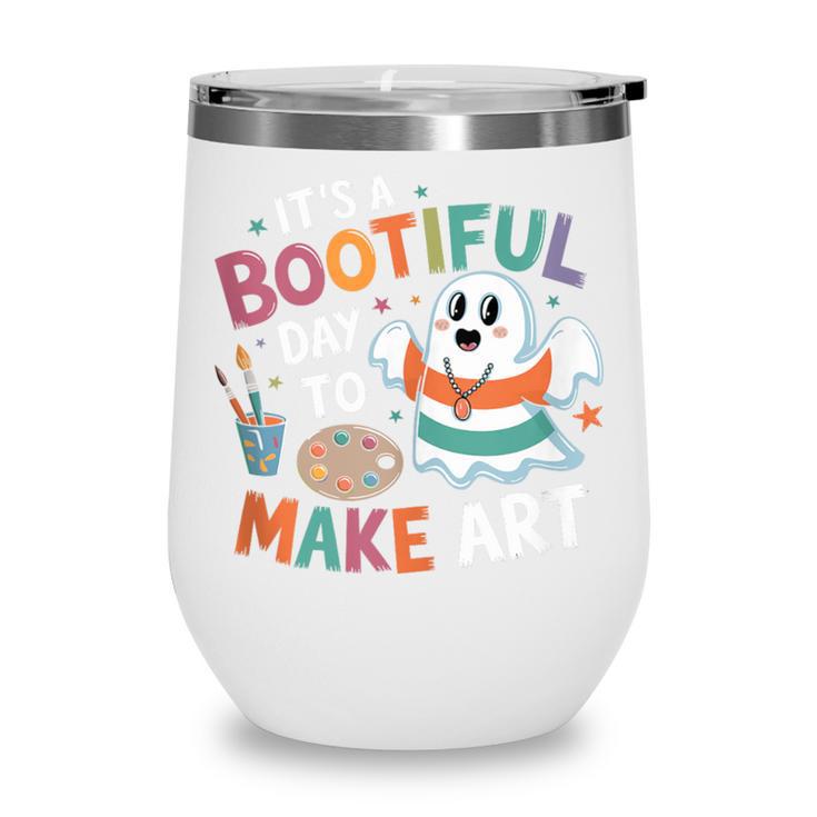 Cute Ghost Book Halloween Spooky Boo School Art Teacher Wine Tumbler Cute Ghost Book Halloween Spooky Boo School Art Teacher Wine Tumbler