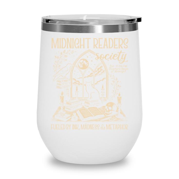 Dark Romance Book Lover Midnight Reading Readers Society Wine Tumbler