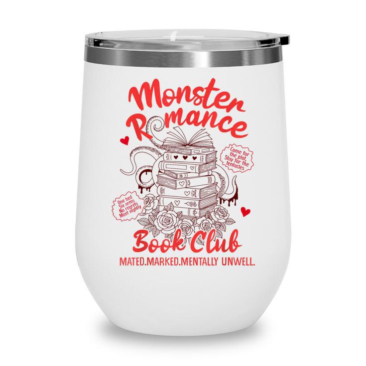 Dark Romance Reader Reading Monster Romance Book Club Wine Tumbler