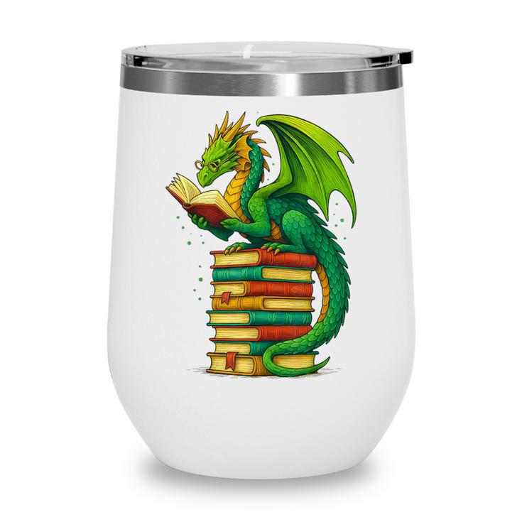 Dragon Reading Books Matching Bookworm Readers Librarian Wine Tumbler Dragon Reading Books Matching Bookworm Readers Librarian Wine Tumbler