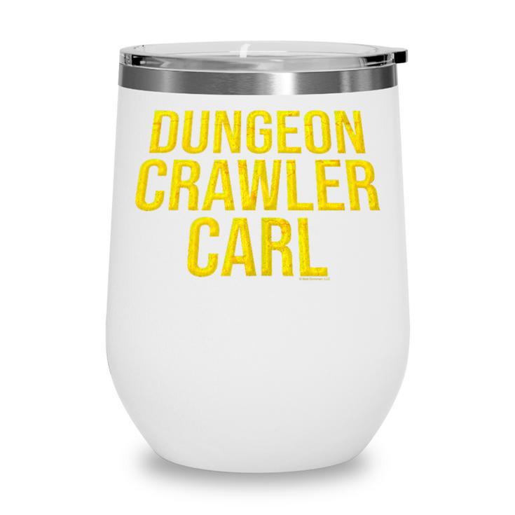 Dungeon Crawler Carl Yellow Text Logo LitRPG Series Book Wine Tumbler Dungeon Crawler Carl Yellow Text Logo LitRPG Series Book Wine Tumbler