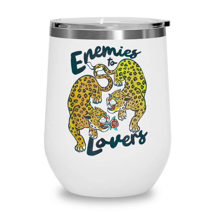Enemies To Lovers Jaguar Tee Romance Book Plot Device Trope Wine Tumbler