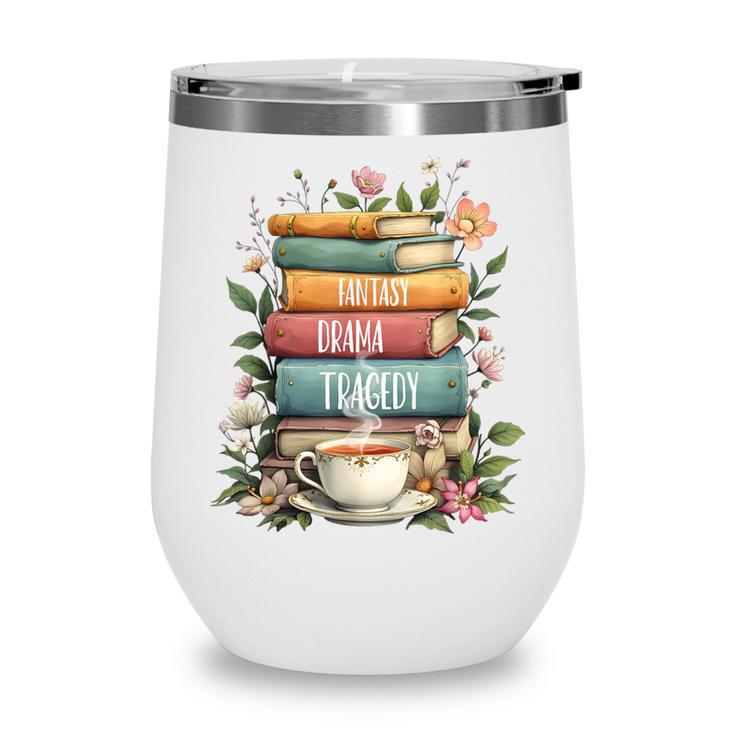 Fantasy Drama Tragedy Book Lover Subtle Watercolor Wine Tumbler