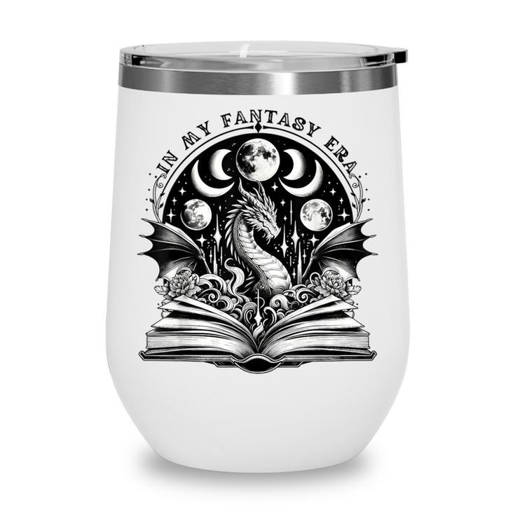 In My Fantasy Era Books Dragon & Moon Bookish Bookworm Wine Tumbler